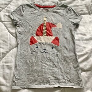 🌈6/$10 Kitty Santa Unicorn Holiday Shirt